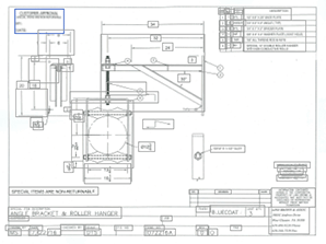 DWG A 12 DBL Roller Hanger, Special Bracket